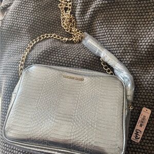 Victoria's Secret Metallic Silver Crossbody Bag